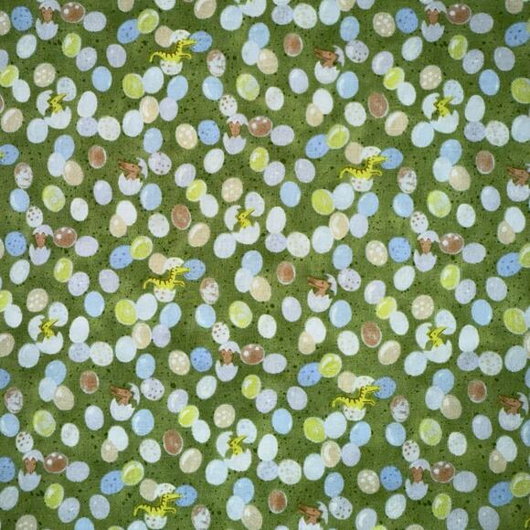Dinosaurs & Eggs - Dinosauria by Studio K for Clothworks - 1/2 Yard - Hatching - Picture 2 of 8